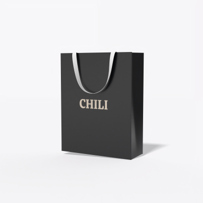 Black Bristol Paper Bag